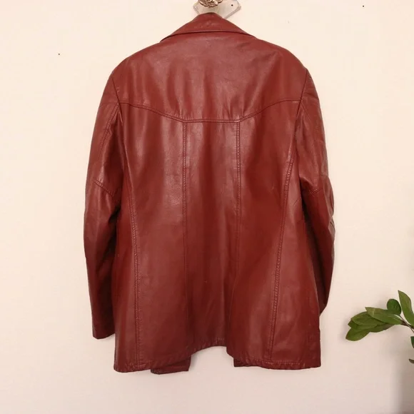 Vintage 1960s Brown Leather Jacket - Picture 5 of 6